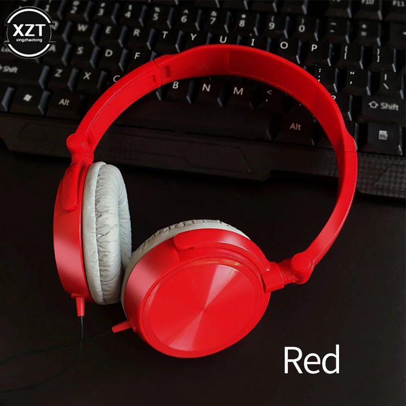 Fone de Ouvido Wired Headphones Over Ear Headsets HD