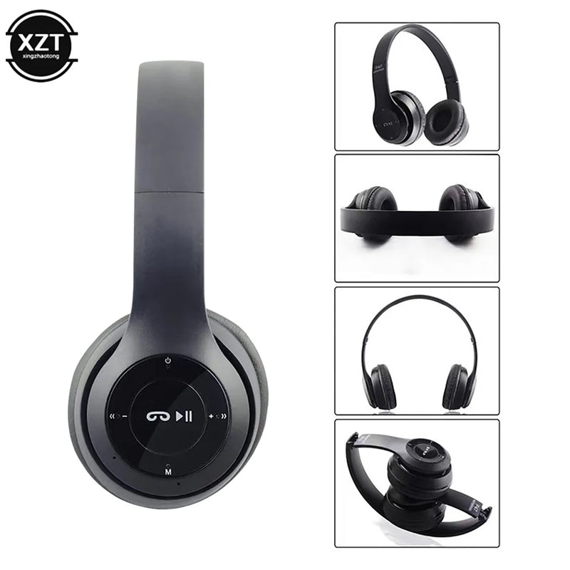 Fone de Ouvido P47 Bluetooth Headset Fone De Ouvido Sem Fio Wireless Headphone Over Ear Music Handsfree Earphone With Microphone For Men Women