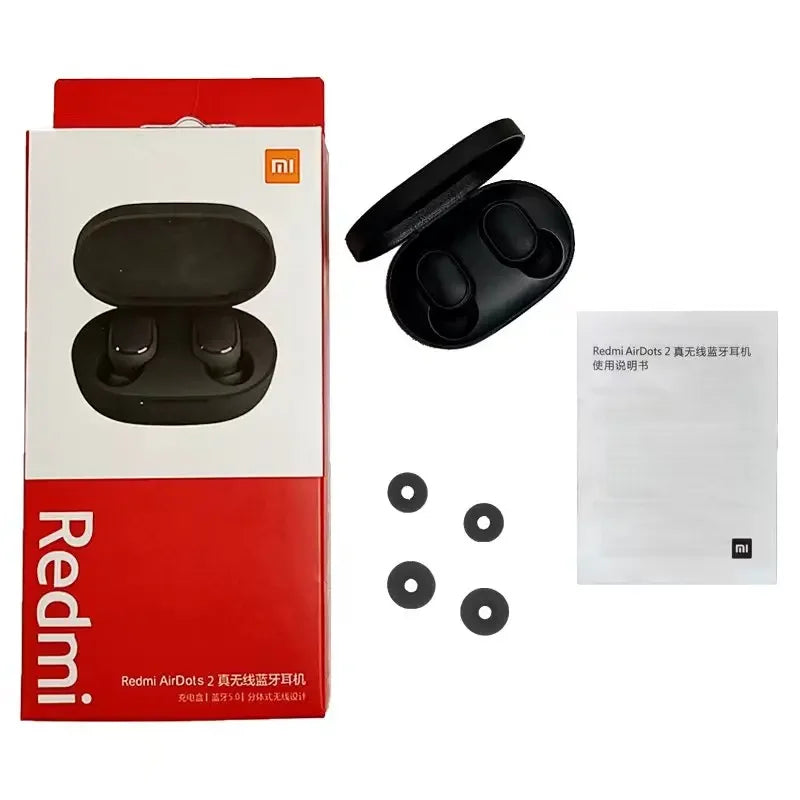 Fone de Ouvido Xiaomi Mijia Redmi Airdots 2 Bluetooth 5.0 Earphones Wireless