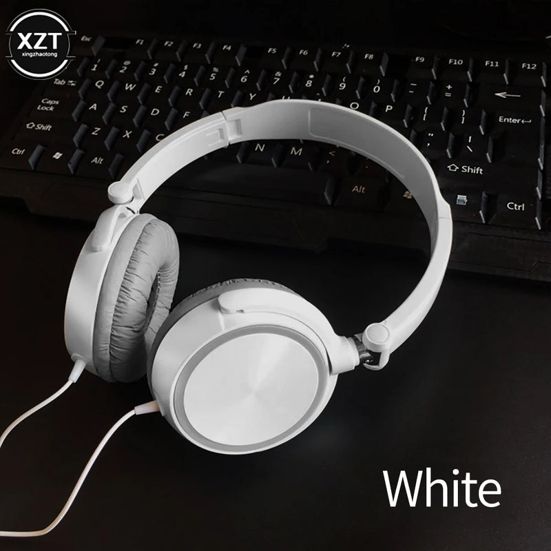 Fone de Ouvido Wired Headphones Over Ear Headsets HD