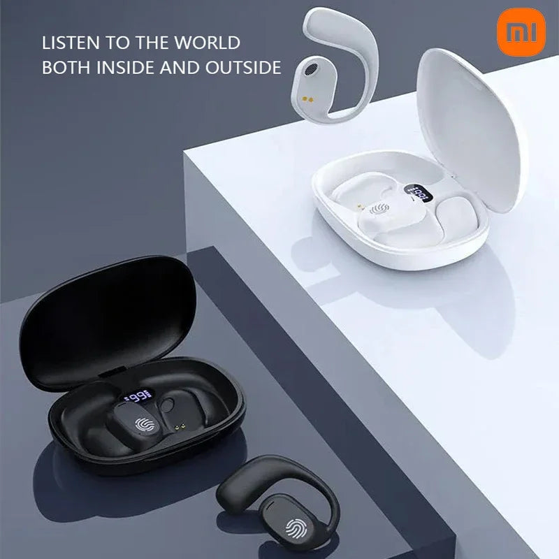 Fone de Ouvido Xiaomi Bone Conduction Earphones 5.3 Bluetooth Wireless Sports Earbuds HiFi 9D Stereo Waterproof Touch Control Noise Reduction